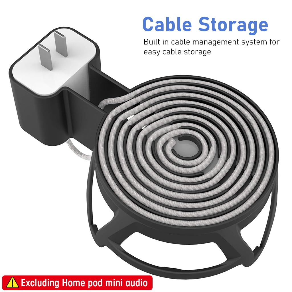 ZORBES® Wall Mounted Holder for Apple Homepod Mini Speaker Wall Mounted Holder with Cord Management Wall Holder for Power Outlet Cable Organizer for Apple Homepod, No Apple Homepod Mini, White ZORBES® Wall Mounted Holder for Apple Homepod Mini Speaker Wall Mounted Holder with Cord Management Wall Holder for Power Outlet Cable Organizer for Apple Homepod, No Apple Homepod Mini, White